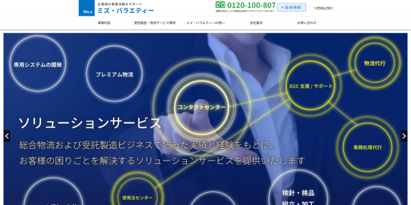 株式会社ミズ・バラエティー公式HPキャプチャ画像